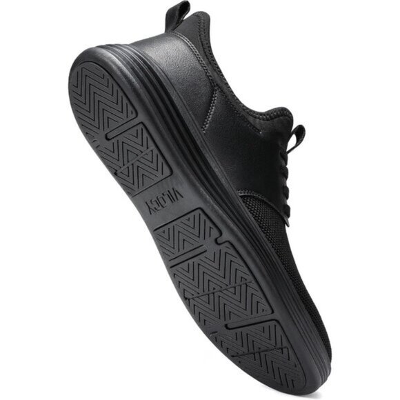 ⚡VILOCY Men's All Black Fashion Dress Oxfords Business Mesh Breathable Sneakers - Picture 2 of 7